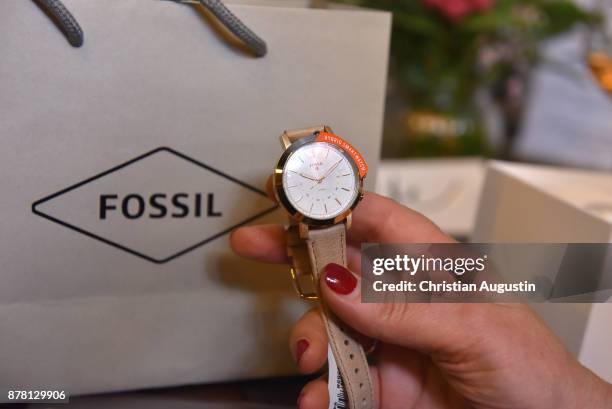 Fossil Smartwatch as a gift of the Grazia Future Dinner event at the restaurant Patio on November 23, 2017 in Hamburg, Germany.
