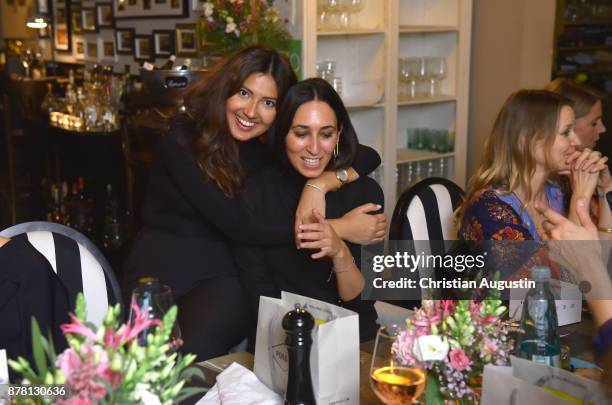 Hila Limar and Miriam Amro attend the Grazia Future Dinner event at the restaurant Patio on November 23, 2017 in Hamburg, Germany.