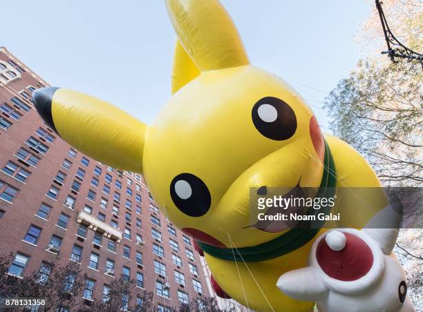The Pikachu balloon is seen at the 91st Annual Macy's Thanksgiving Day Parade on November 23, 2017 in New York City.