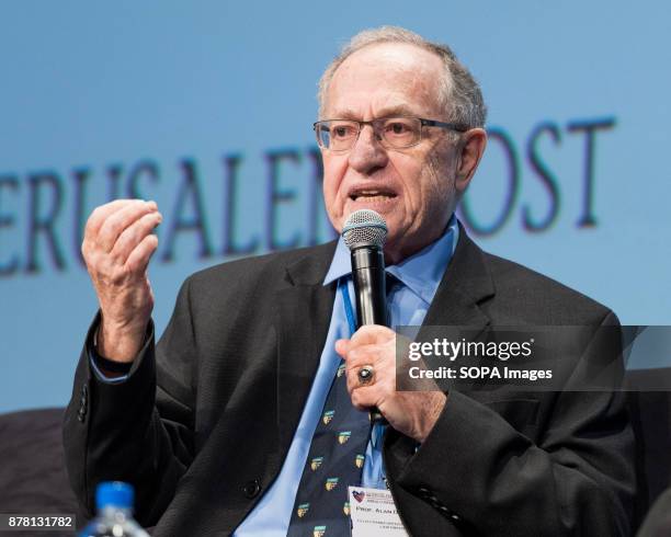 Alan Dershowitz, Felix Frankfurter Professor of Law Emeritus at Harvard, at the Jerusalem Post Annual Conference in New York City.