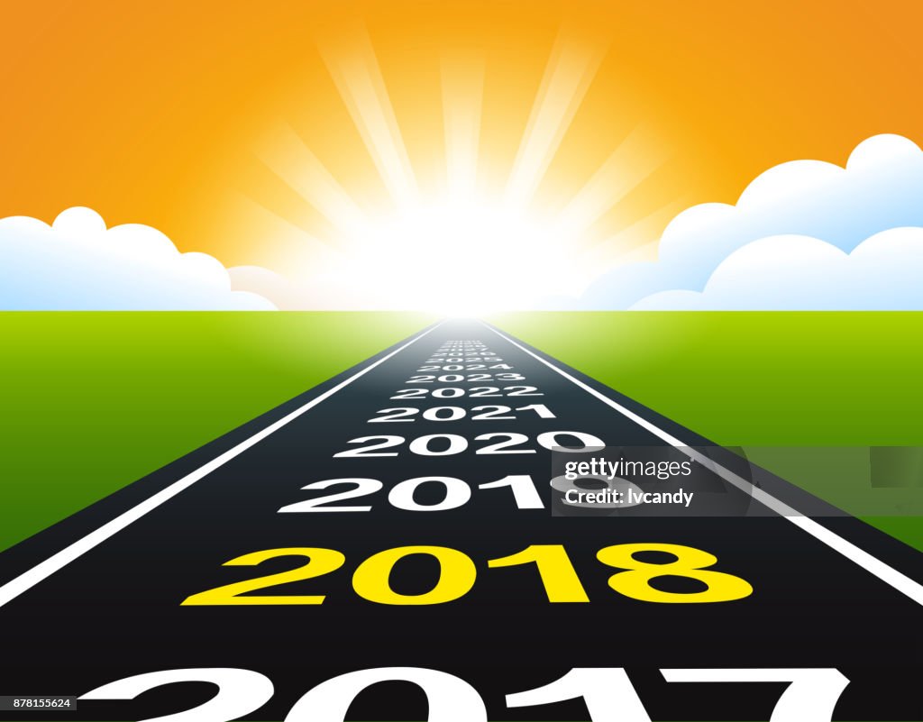 Neue Jahr 2018 voraus