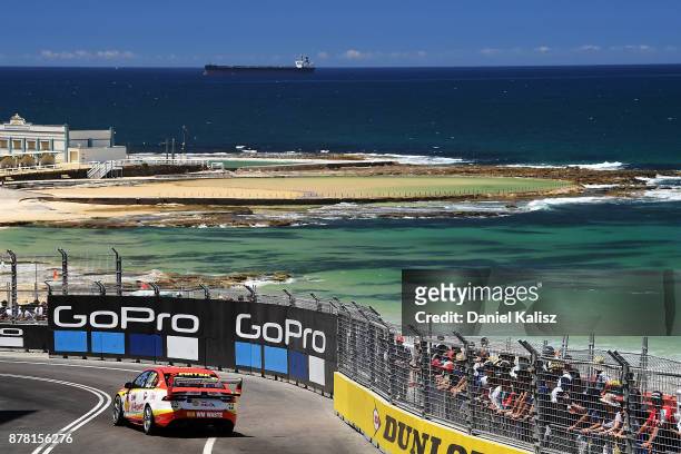 Scott McLaughlin drives the Shell V-Power Racing Team Ford Falcon FGX during practice 2 for the Newcastle 500, which is part of the Supercars...