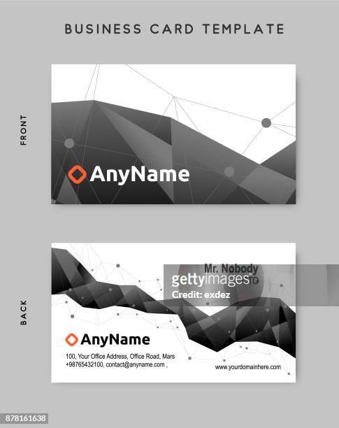 business card design template - business card template stock illustrations