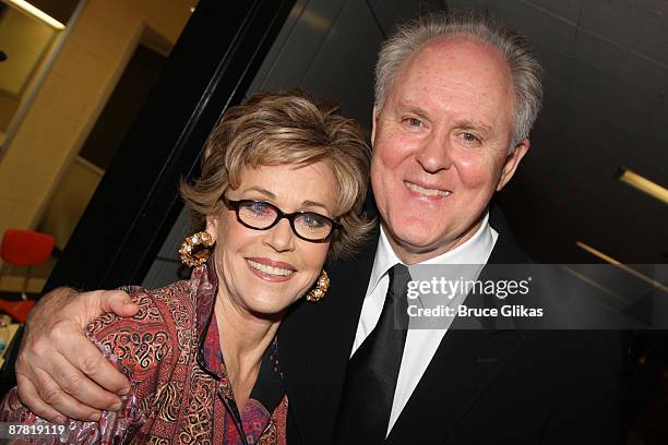 Jane Fonda and John Lithgow attend the 54th annual Drama Desk Awards at FH LaGuardia Concert Hall at Lincoln Center on May 17, 2009 in New York City.