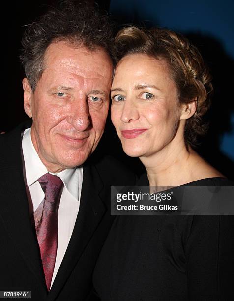 Best Actor winner Geoffrey Rush and best Actress winner Janet McTeer attend the 54th annual Drama Desk Awards at FH LaGuardia Concert Hall at Lincoln...