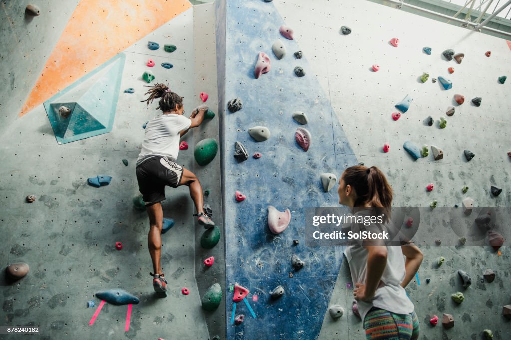 Intense Climbing Session Together