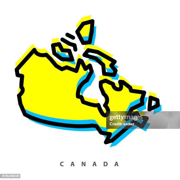canada map illustration - current state stock illustrations