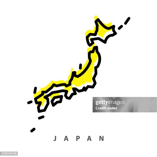 japan map illustration - current state stock illustrations