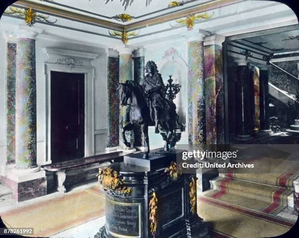 Entrance hall of Linderhof castle at Ettal in Bavaria.