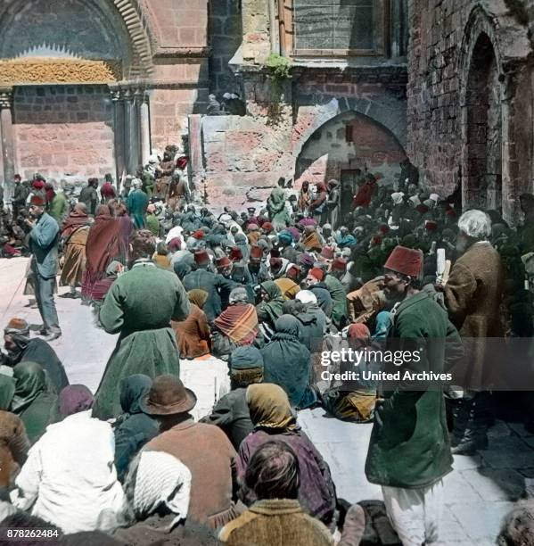 Passover at the Church of the Holy Sepulture, Jerusalem 1920s.