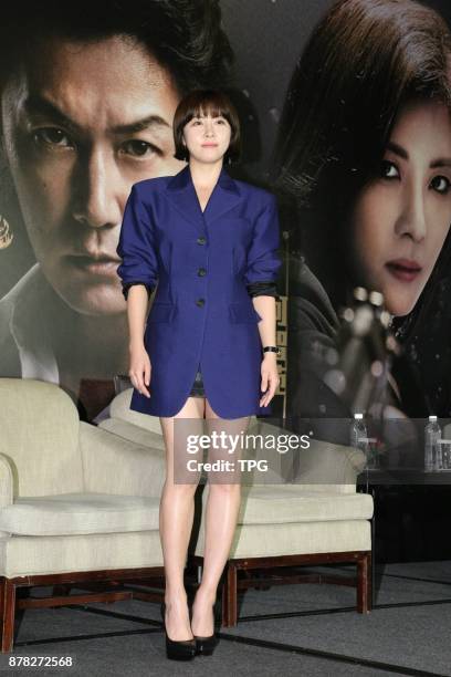 John Woo promotes his new film Manhunt in Taipei with Ha Ji-won,Nanami Sakuraba and Angeles Woo on 23th November, 2017 in Taipei, Taiwan, China.