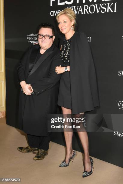 Alber Elbaz and Nadja Swarovski attend the 'Vogue Fashion Festival' Opening Dinner on November 23, 2017 in Paris, France.