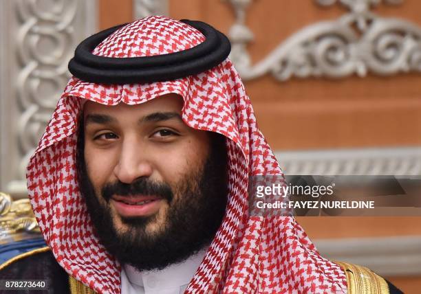 Saudi Crown Prince Mohammed bin Salman attends a meeting with Lebanon's Christian Maronite patriarch on November 14 in Riyadh. Saudi Arabia's King...