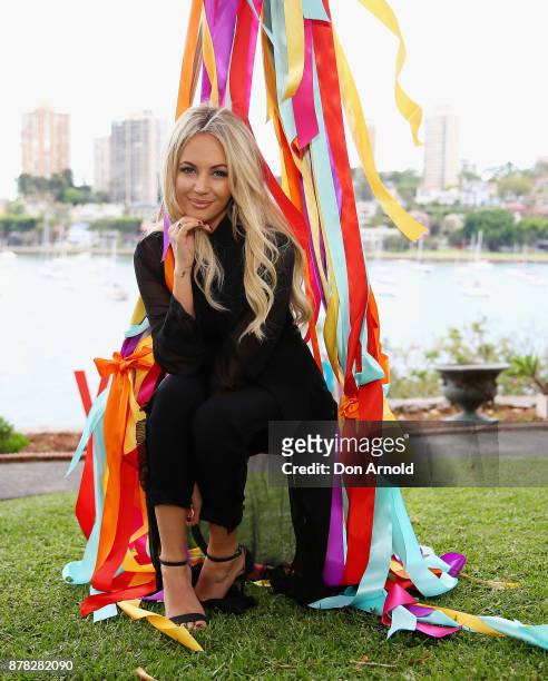 Samantha Jade attends the Swarovski Rainbow Paradise Spring Summer 18 Collection Launch on November 24, 2017 in Sydney, Australia.