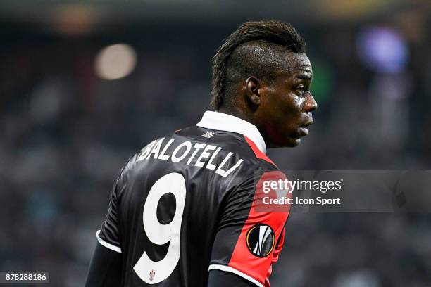 Mario Balotelli of Nice during europa league match between OGC Nice and Zulte Waregem at Allianz Riviera Stadium on November 23, 2017 in Nice, France.