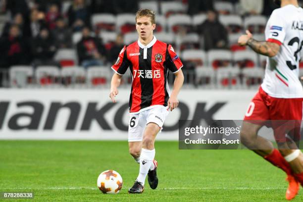 Vincent Koziello of Nice during europa league match between OGC Nice and Zulte Waregem at Allianz Riviera Stadium on November 23, 2017 in Nice,...