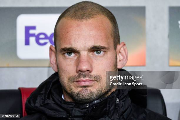 Wesley Sneijder of Nice during europa league match between OGC Nice and Zulte Waregem at Allianz Riviera Stadium on November 23, 2017 in Nice, France.