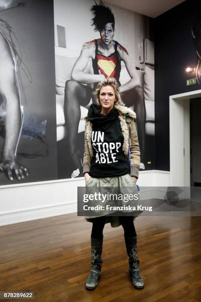 Mia Florentine Weiss during the 'Testino's Undressed meets Street Art' Closing Event at Helmut Newton Foundation on November 18, 2017 in Berlin,...