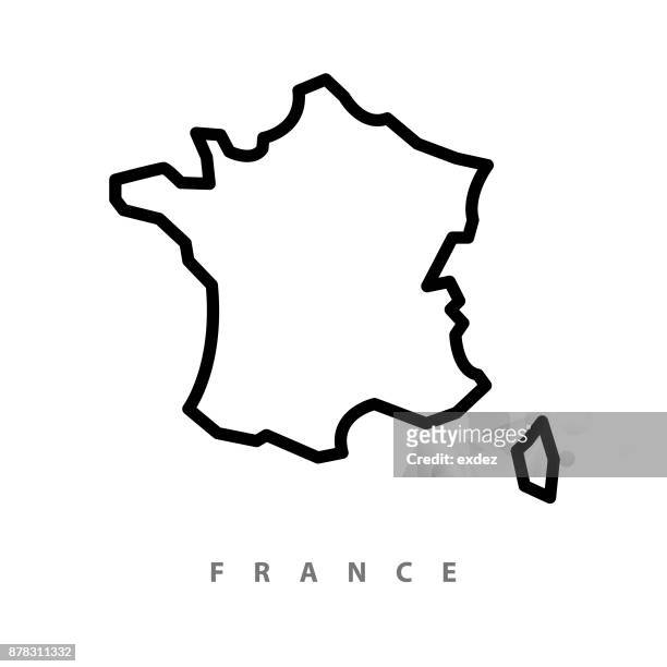 frankreich-karte-abbildung - frankreich stock-grafiken, -clipart, -cartoons und -symbole