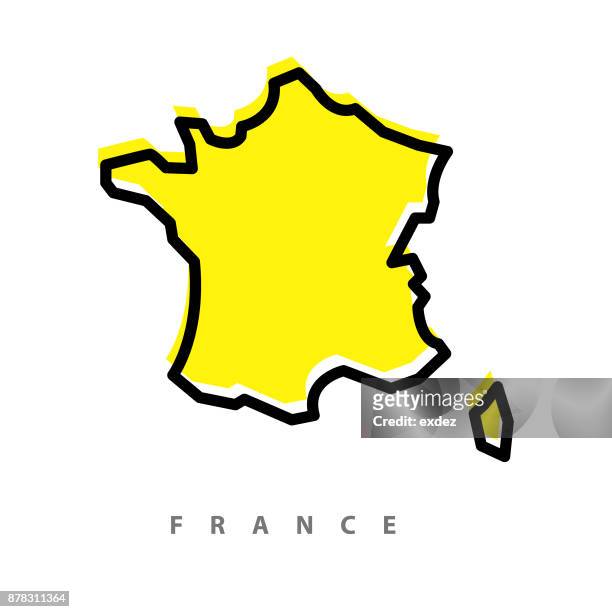 frankreich-karte-abbildung - französisch stock-grafiken, -clipart, -cartoons und -symbole