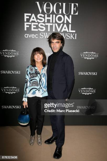 Veronique Nichanian and Olivier Lalanne attend the 'Vogue Fashion Festival' opening dinner on November 23, 2017 in Paris, France.