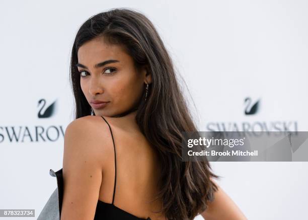 Kelly Gale attends the Swarovski Rainbow Paradise Spring Summer 18 Collection Launch on November 24, 2017 in Sydney, Australia.