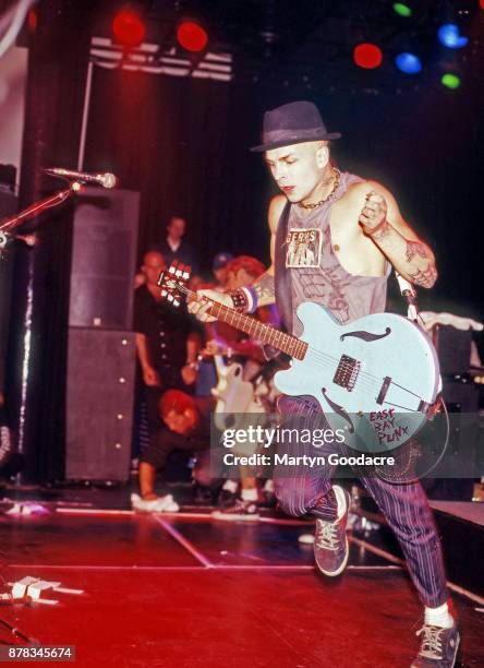 Tim Armstrong of Rancid performs on stage at Paradiso, Amsterdam, Netherlands, 1995.