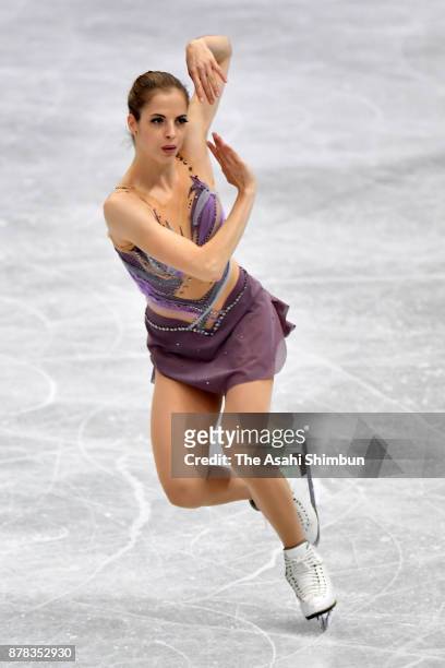 Carolina Kostner of Italy competes in the Ladies Singles Free Skating during day two of the ISU Grand Prix of Figure Skating NHK Trophy at Osaka...