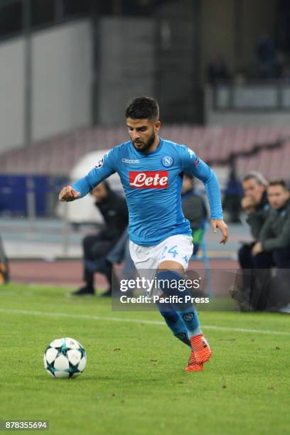Lorenzo Insigne during soccer match between SSC Napoli and FC Shakhtar Donetsk at San Paolo Stadium in Napoli. Final result Napoli vs. FC Shakhtar...