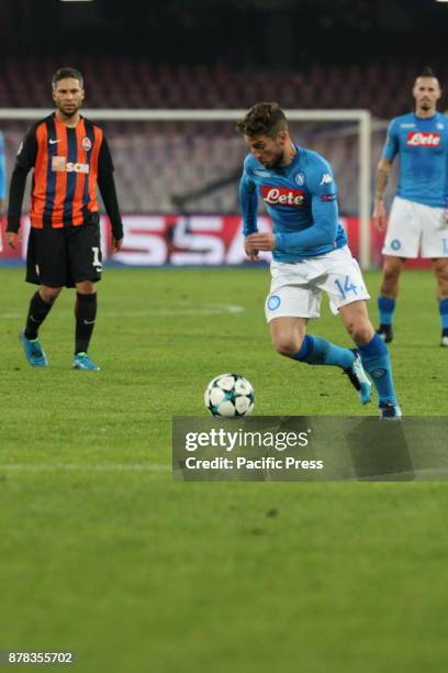 Dries Mertens during soccer match between SSC Napoli and FC Shakhtar Donetsk at San Paolo Stadium in Napoli. Final result Napoli vs. FC Shakhtar...