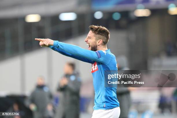 Dries Mertens during soccer match between SSC Napoli and FC Shakhtar Donetsk at San Paolo Stadium in Napoli. Final result Napoli vs. FC Shakhtar...