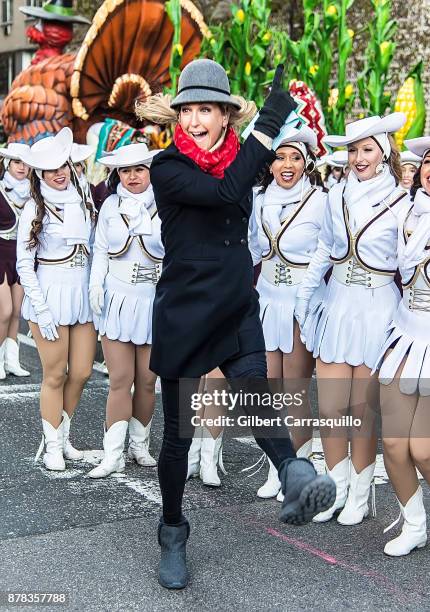 Television personality Lara Spencer attends the 98th Annual 6abc DunkinÕ Donuts Thanksgiving Day Parade on November 23, 2017 in Philadelphia,...