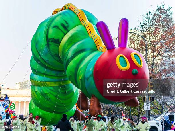 Very Hungry Caterpillar balloon during the 98th Annual 6abc/Dunkin' Donuts Thanksgiving Day Parade on November 23, 2017 in Philadelphia, Pennsylvania.