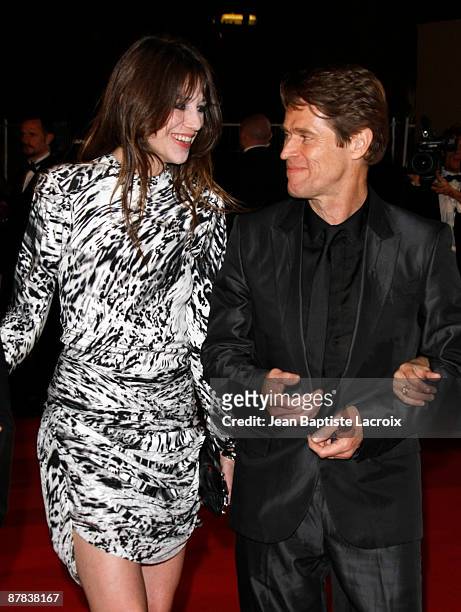 Charlotte Gainsbourg and Willem Dafoe attend the 'Antichrist' premiere at the Grand Theatre Lumiere during the 62nd Annual Cannes Film Festival on...