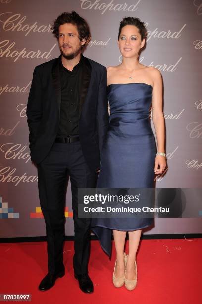 Director and actor Guillaume Canet and actress Marion Cotillard attend The Chopard Trophy at the Martinez Hotel during the 62nd Annual Cannes Film...
