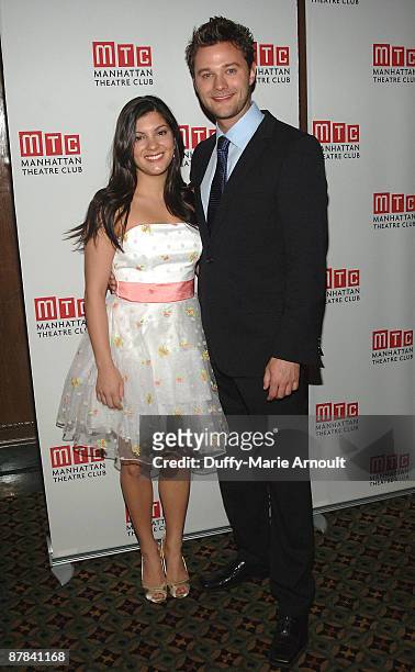 Actors Hailey Carducci and Matthew Hydzik attend the 2009 Manhattan Theatre Club's spring gala at Cipriani 42nd Street on May 18, 2009 in New York...