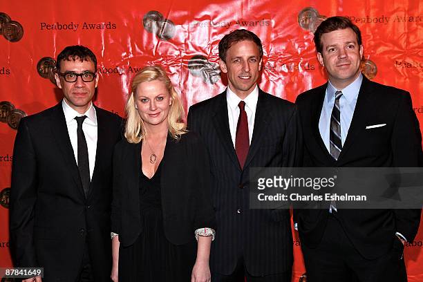 Saturday Night Live actors Fred Armisen, Amy Poehler, Seth Meyers and Jason Sudelkis accept the SNL Peabody Award at the 68th Annual George Foster...