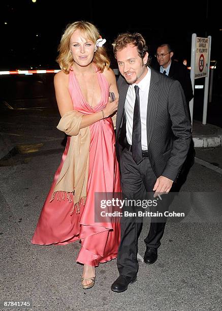 Malin Ackerman and Roberto Zincone are seen on May 18, 2009 in Cannes, France.