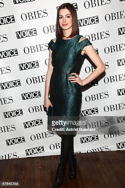 Anne Hathaway attends the 54th Annual Village Voice Obie Awards at Webster Hall on May 18, 2009 in New York City.