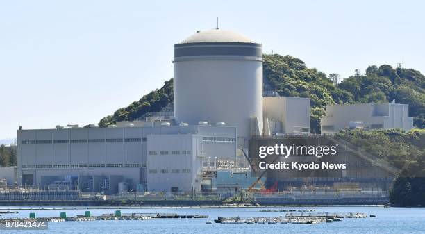 File photo taken May 18 shows the No. 3 reactor at the Kansai Electric Power Co.'s Mihama nuclear plant in Fukui Prefecture, central Japan. ==Kyodo