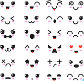 Dibujos Animados Kawaii Ojos Y Bocas Caracteres De Lindos Emoticonos Emoji En Estilo Japonés Ilustración de stock - Getty Images Dibujos Animados Kawaii Ojos Y Bocas Caracteres De Lindos Emoticonos Emoji En Estilo Japonés Ilustración de stock - Getty Images