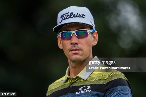 Rafa Cabrera Bello of Spain plays during round two of the UBS Hong Kong Open at The Hong Kong Golf Club on November 24, 2017 in Hong Kong, Hong Kong.