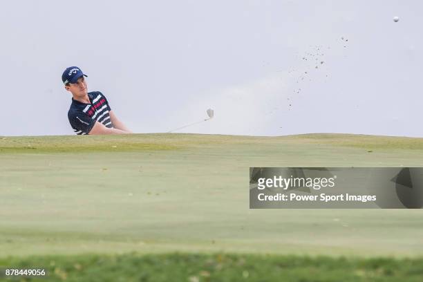 Chris Paisley of England plays a shot during round two of the UBS Hong Kong Open at The Hong Kong Golf Club on November 24, 2017 in Hong Kong, Hong...