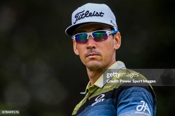 Rafa Cabrera Bello of Spain plays during round two of the UBS Hong Kong Open at The Hong Kong Golf Club on November 24, 2017 in Hong Kong, Hong Kong.