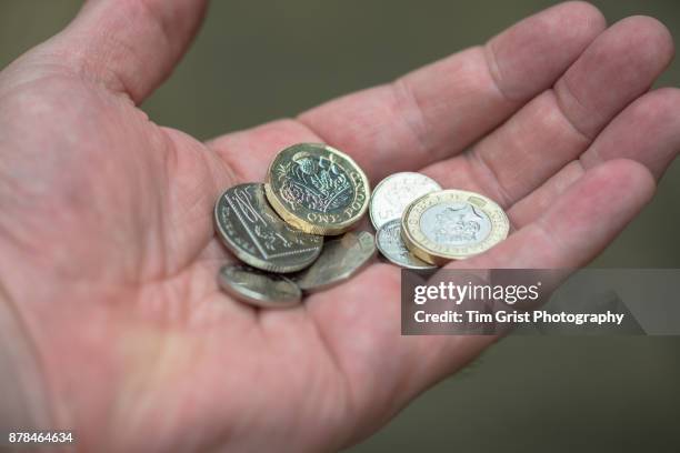 british coins - uk cash stock pictures, royalty-free photos & images