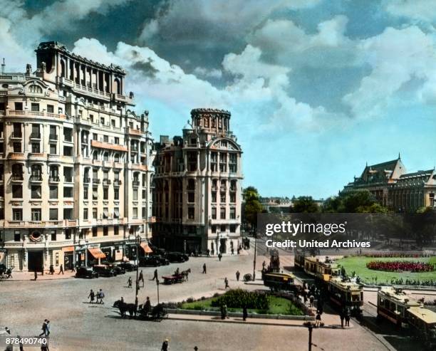 The Senate Square in Bucharest.