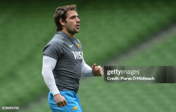 Dublin , Ireland - 24 November 2017; Nicolas Sanchez during Argentina rugby captain's run at the Aviva Stadium in Dublin.