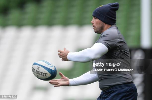 Dublin , Ireland - 24 November 2017; Santiago Garcia Botta during Argentina rugby captain's run at the Aviva Stadium in Dublin.