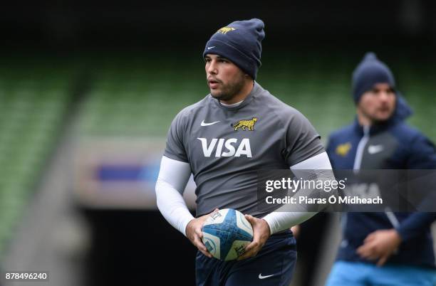 Dublin , Ireland - 24 November 2017; Santiago Garcia Botta during Argentina rugby captain's run at the Aviva Stadium in Dublin.