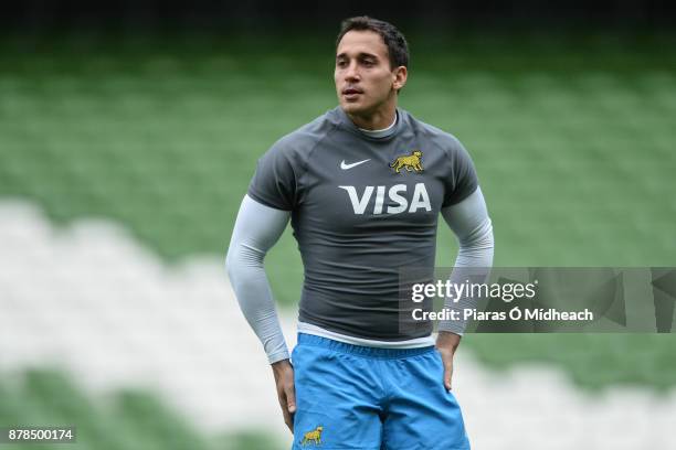 Dublin , Ireland - 24 November 2017; Joaquín Tuculet during Argentina rugby captain's run at the Aviva Stadium in Dublin.